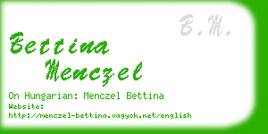 bettina menczel business card